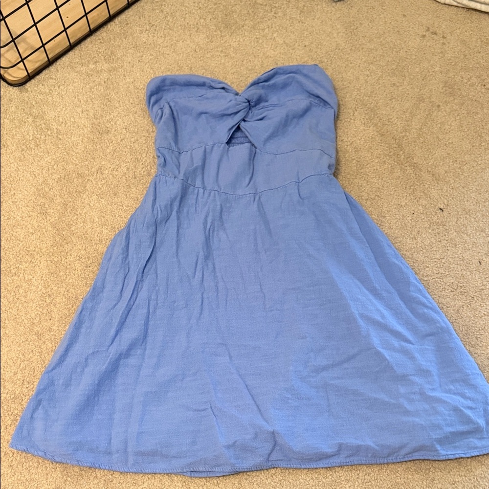 Blue Strapless Dress